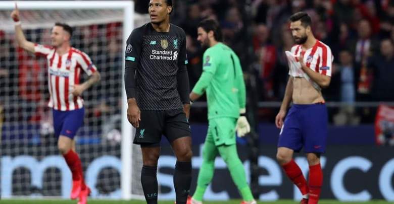 هزيمة ليفربول أمام اتلتيكو مدريد في دوري أبطال اوروبا بهدف نظيف في مباراة الذهاب